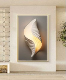 Gold Frame 80*120 Cm Seashell Porsalein Painting 